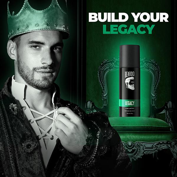 Beardo Legacy Perfume Deo Spray Long Lasting 150ml - Men Deodorants/Roll-Ons