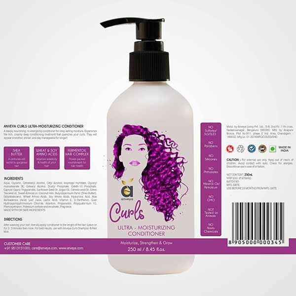 Anveya Curls Ultra - Moisturizing Conditioner 250 ml - Conditioners