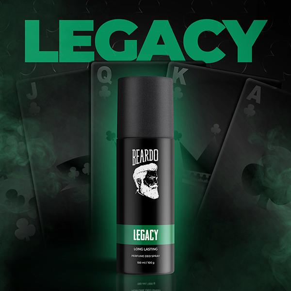 Beardo Legacy Perfume Deo Spray Long Lasting 150ml - Men Deodorants/Roll-Ons