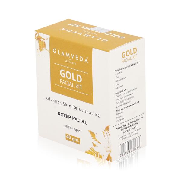 Glamveda Gold Rejuvenating Facial Kit 40 gm - Facial Kits