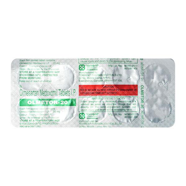 Olmetor 20mg Tablet 10'S - Hypertension-ACE