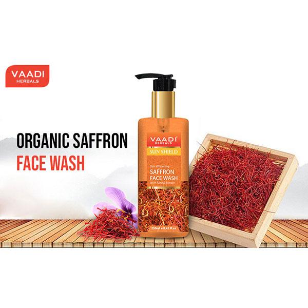Skin Whitening Saffron Face Wash With Sandal Extract 250 ml - Face Washes