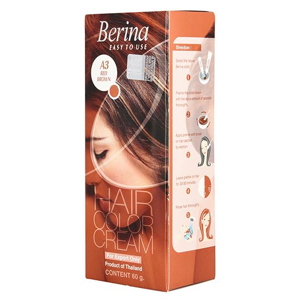 Netmeds | Berina A3 Red Brown Hair Color Cream 60 gm