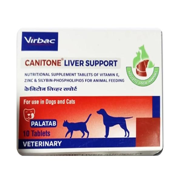Netmeds | Virbac Canitone Liver Support Animal Feeding Tablet 10's