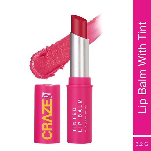 Netmeds | Swiss Beauty Craze Tinted Lip Balm Sugar Rose 3.2 gm