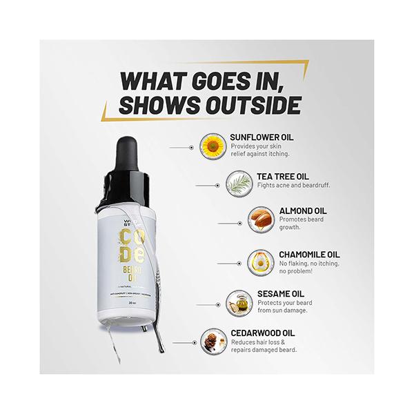 Wild Stone Code Beardgrowth Oil for Men 30 ml - Beard Oil