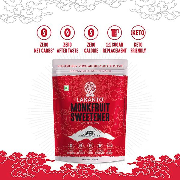 Lakanto Monkfruit Sweetener- Classic (Pack Of 4 x 200 g) 1's - Sugar Substitutes (Fitness)