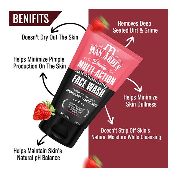Man Arden Daily Multi-Action Skin Illuminating Face Wash 100 ml - Face Washes