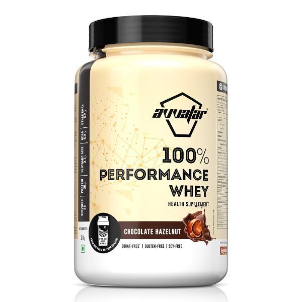Netmeds | Avvatar 100% Performance Whey - Chocolate Hazelnut Flavour (Jar) 1 kg