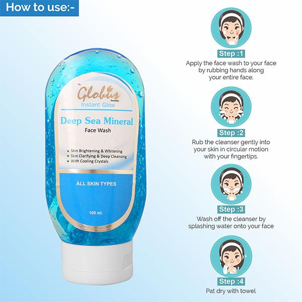 Globus Remedies Deep Sea Mineral Face Wash 100 ml - Face Wash & Cleansers