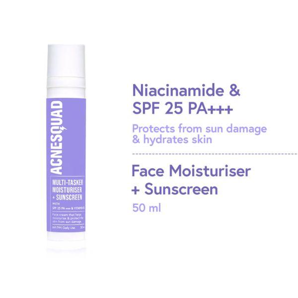 Acne Squad Multi-tasker Moisturiser + SPF 25 PA+++ 50 ml - Face Moisturizers