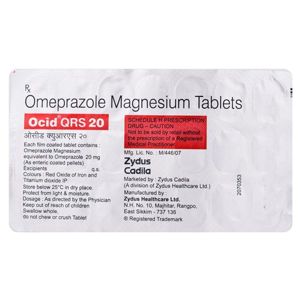 OCID QRS 20mg Tablet 20's - Ulcer/Reflux/Flatulence-Aaa