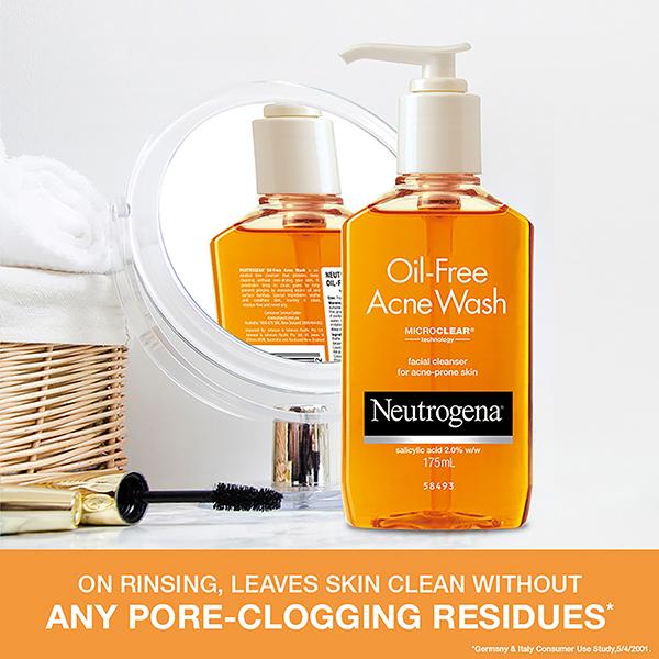 Neutrogena Oil Free Acne Wash 175 Ml - Scrubs & Exfoliants