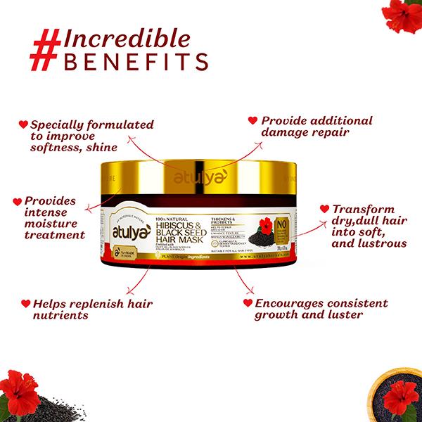 Atulya Hibiscus & Black Seed Hair Mask 15 ml - Hair Masks & Packs