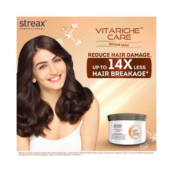 Streax Professional Vitariche Care Repair Max Masque 200 gm - Conditioners