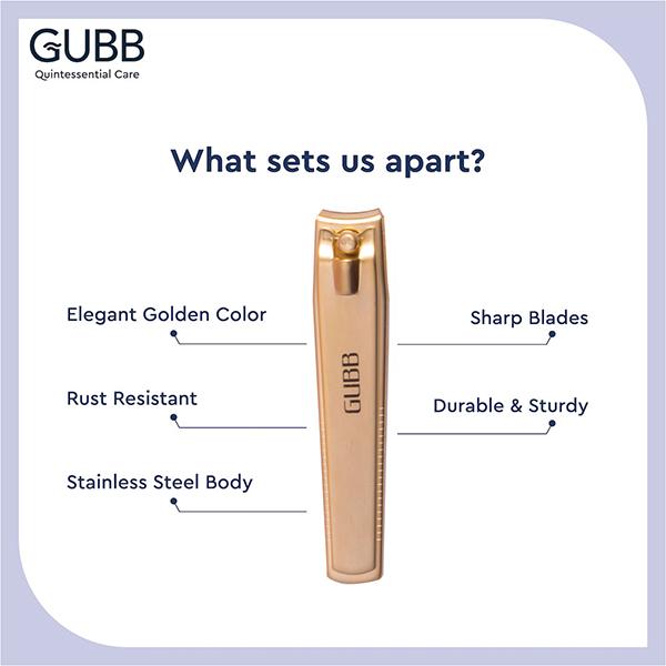 GUBB Nail Clipper, Gold 70 gm - Nail Care