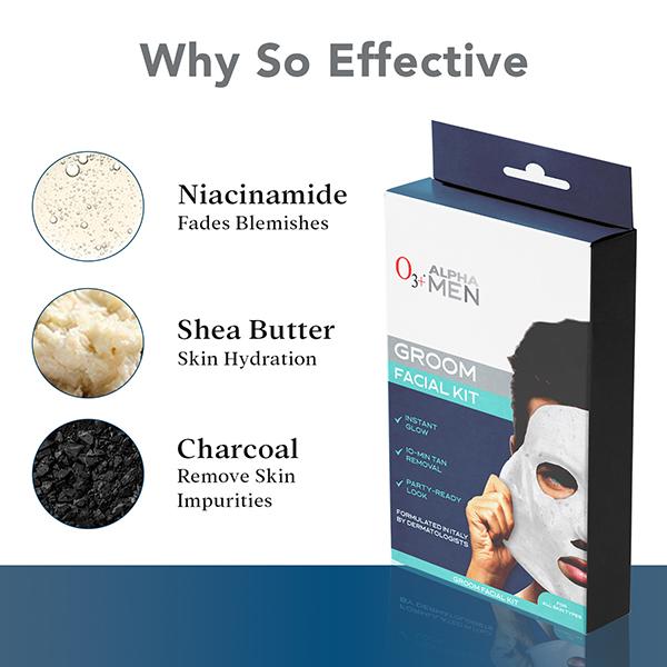 O3+ Alpha Men Bright Groom Facial Kit 1's - Facial Kits