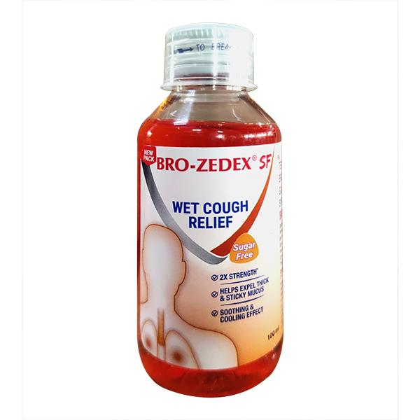 BRO ZEDEX SF NEW SUGAR FREE WET COUGH RELIEF Syrup 100ml - Cough And Cold-Cou