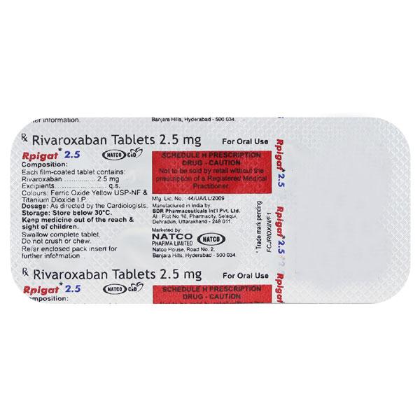 RPIGAT 2.5 Tablet 10's - Blood Clot-Ant