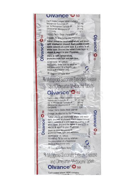 Olvance M 50mg Tablet 10'S - Hypertension-Ang