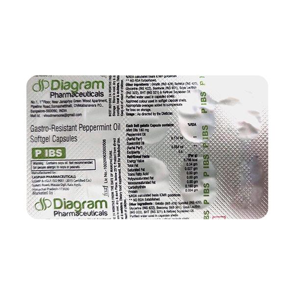 P IBS Softgel Capsule 10's - Supplements-Sup