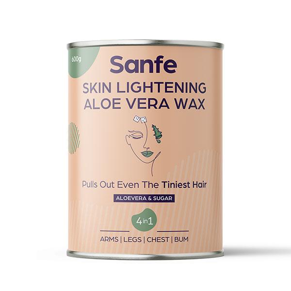 Netmeds | Sanfe Skin Lightening Aloe Vera Wax - Aloevera & Sugar 600 gm