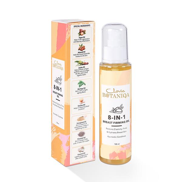 Clovia Botaniqa 8-IN-1 Breast Firming Oil & No Stretch Marks Oil 13-IN-1 Formulation 200 ml - Breast Firming Gel
