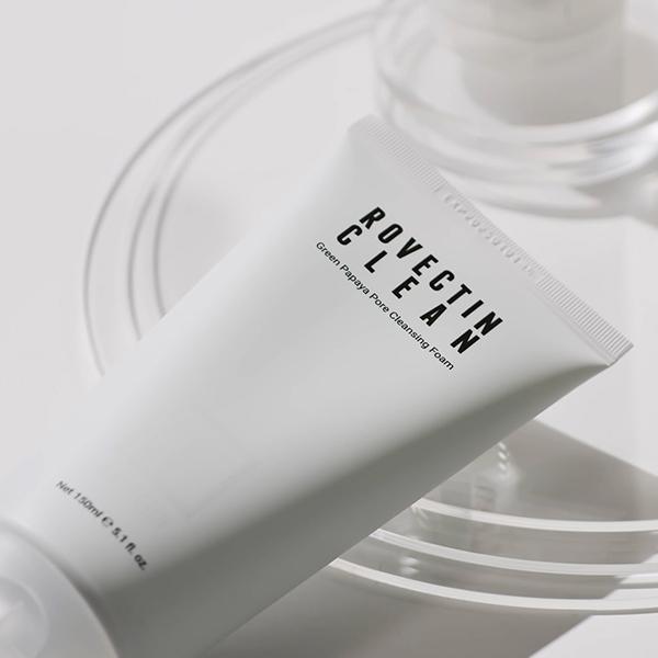 Rovectin Clean Green Papaya Pore Cleansing Foam 150 ml - Face Wash & Cleansers