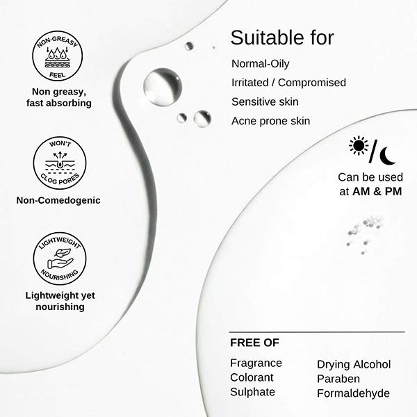 The Formularx Barrier Relief Ceramide Lightweight Moisturizer for Oily, Acne Prone & Sensitive Skin 50 gm - Face Moisturizers