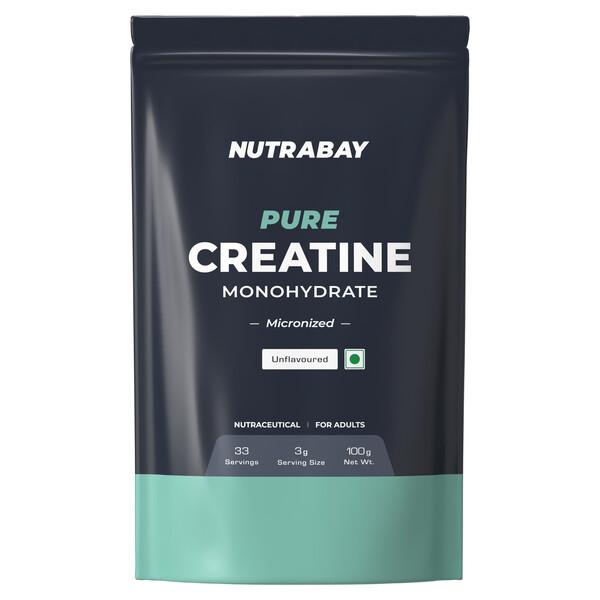 Netmeds | Nutrabay Pure Creatine Monohydrate Micronized Powder - Unflavoured 100 g