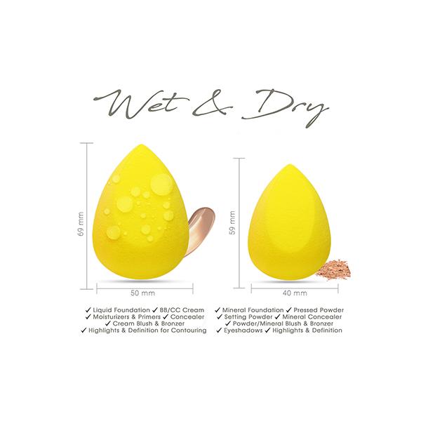 Allure Makeup Blender Sponge - Cut Drop Yellow 1's - Sponges & Applicators