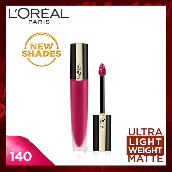 L'Oreal Paris Rouge Signature Matte Liquid Lipstick, 140 Desired 9 ml - Lipsticks