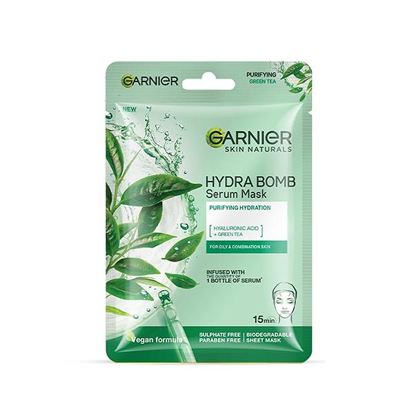 Netmeds | Garnier Skin Naturals, Green, Face Serum Sheet Mask (Green) 32 Gm