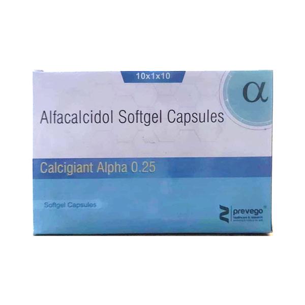CALCIGIANT ALPHA 0.25 Softgel Capsule 10's - Osteoporosis-Age