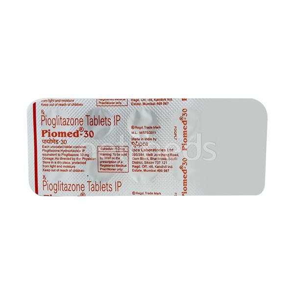 Piomed 30mg Tablet 10'S - Diabetes-Ant