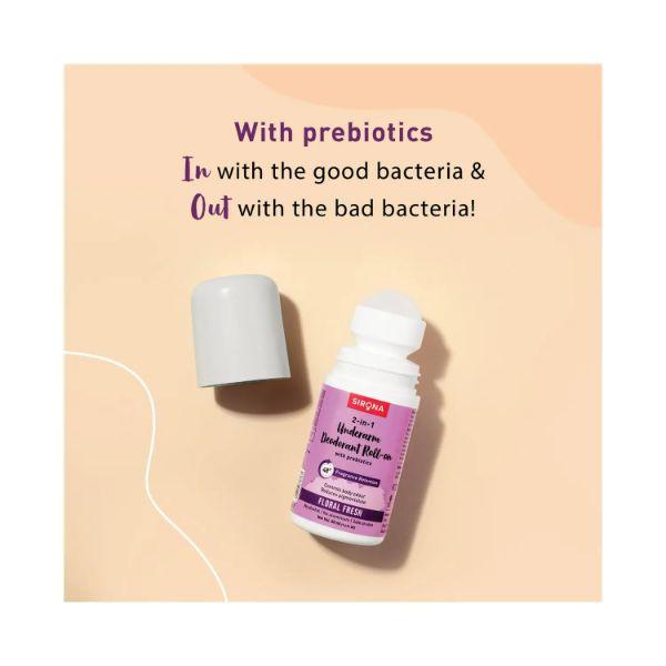 Sirona Underarm Roll On Deodorant for Women & Men Floral Fresh 50 ml - Intimate Hygiene