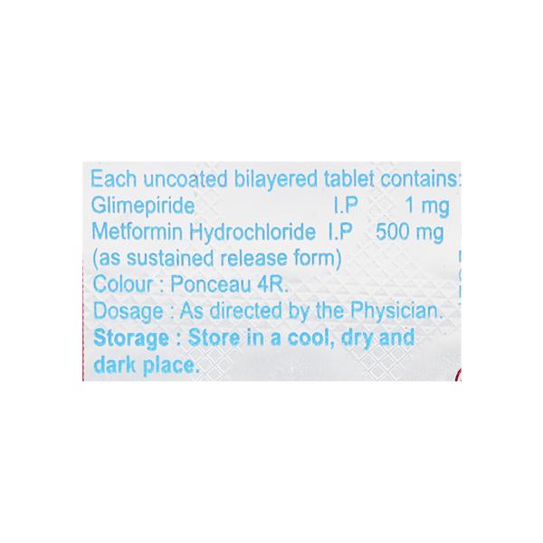 HILMET GM 1mg Tablet 10's - Diabetes-Ant