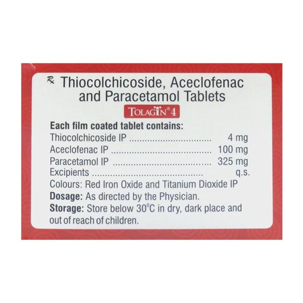 Tolagin 4mg Tablet 10'S - Muscle Spasm-Mus