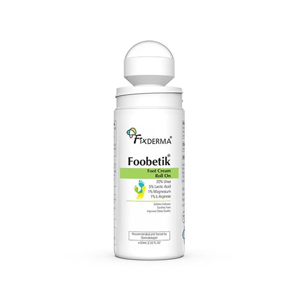 Netmeds | Fixderma Foobetik Foot Roll On For Dry & Cracked Heels Helps Repair and Moisturise Cracked Heels 60 ml