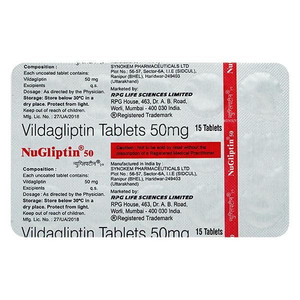 NUGLIPTIN 50mg Tablet 15's