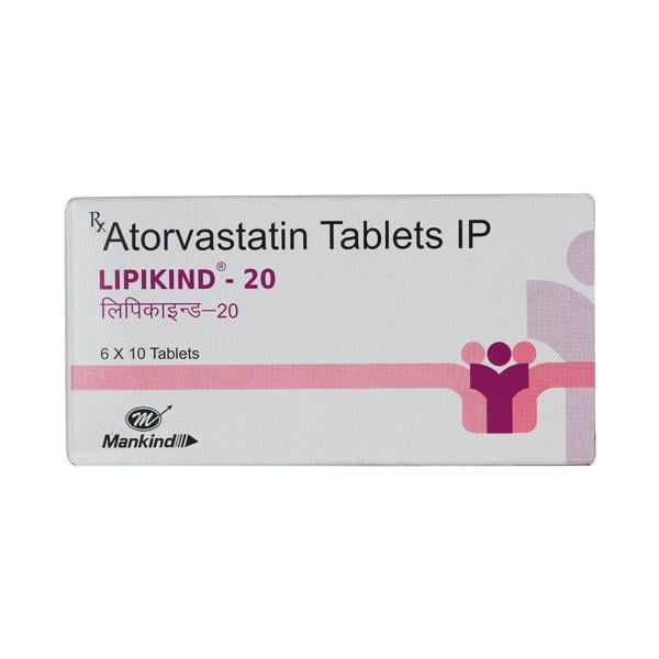 Lipikind 20mg Tablet 10'S - High Cholesterol-Dys
