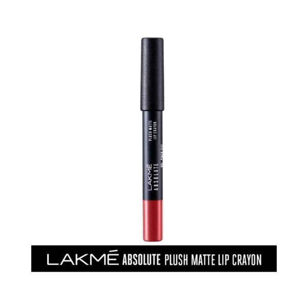 Lakme Absolute Plush Matte Lip Crayon 401 Peach Fizz 2.8 gm - Lipsticks