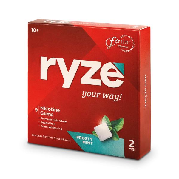 Ryze 2 mg Nicotine Gums - Frosty Mint 9's - Nicotine Gums/Lozenges