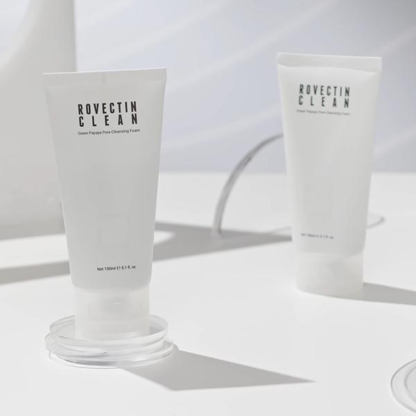 Rovectin Clean Green Papaya Pore Cleansing Foam 150 ml - Face Wash & Cleansers