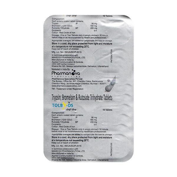 TOLBY DS Tablet 10's - Pain relief-Ant