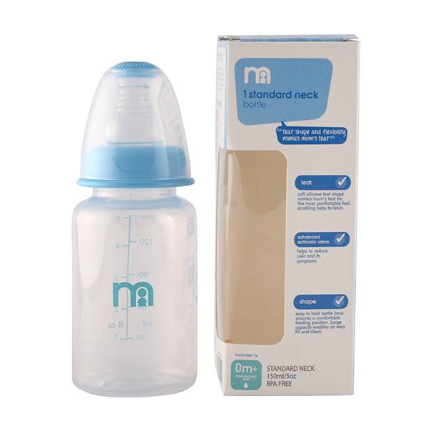 Mothercare Narrow Neck Bottle - Blue 150 ml