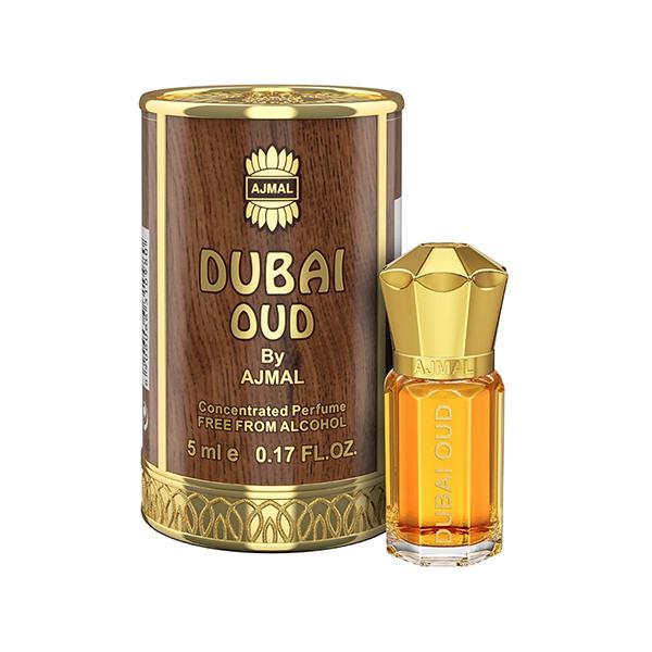 Netmeds | Ajmal Dubai Oud Concentrated Perfume Free From Alcohol for Unisex 5 ml