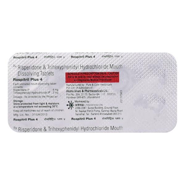 Netmeds | Rospitril Plus 4mg Tablet 10'S