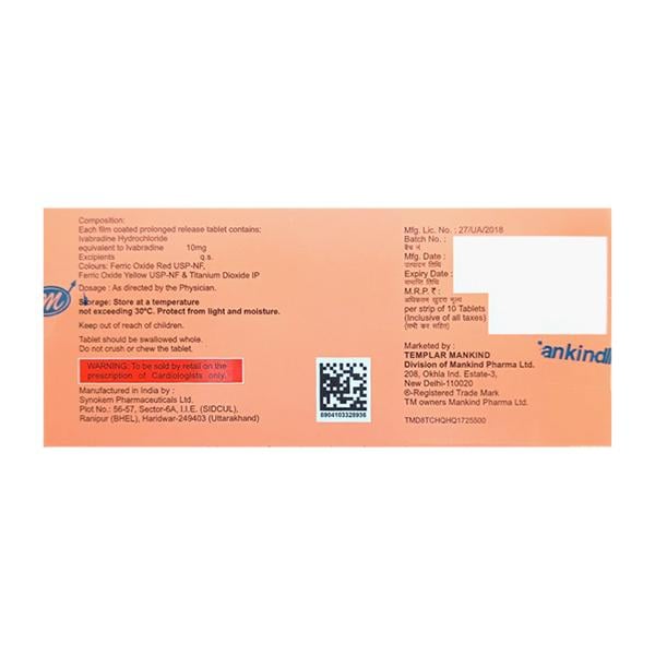 CORABRAD OD 10 Tablet 10's - Angina