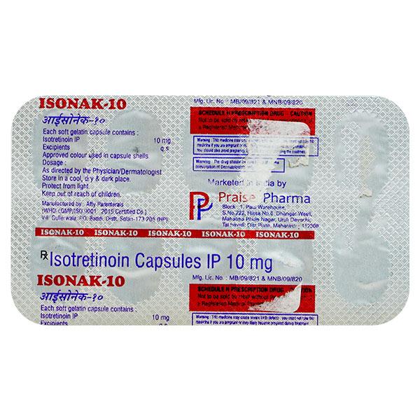 ISONAK 10 Soft Gelatin Capsule 10's - Acne-Acn